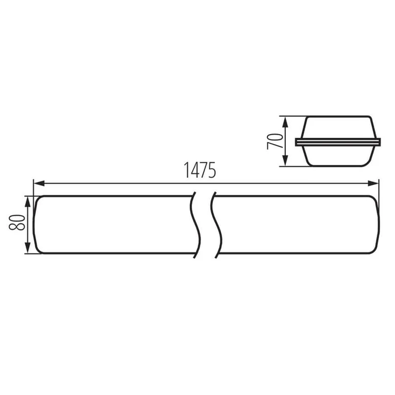 LED Wannenleuchte staubdicht 6400lm 147,5cm IP65