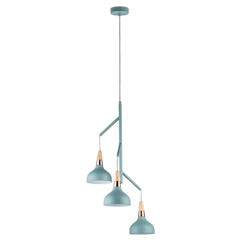 Neordic Juna Holz Pendelleuchte 3-flammig Softgrün