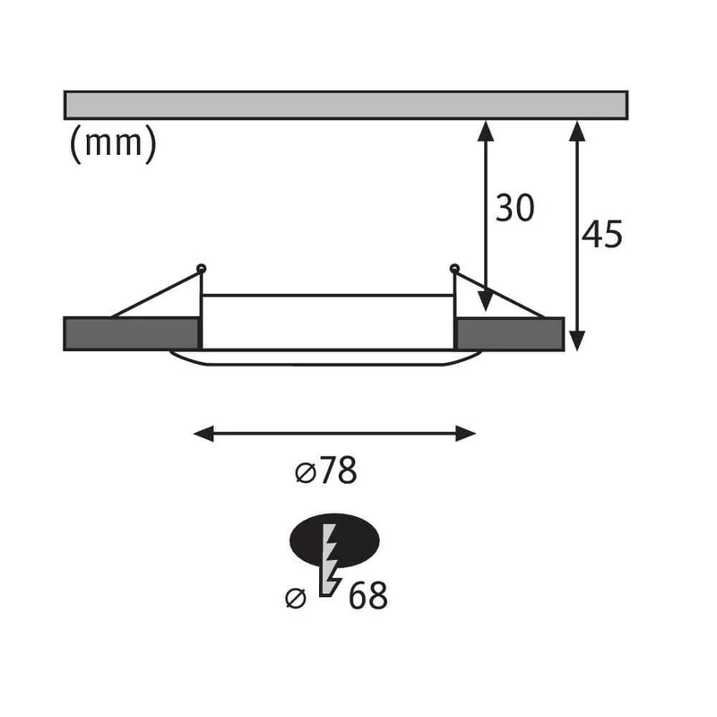 LED Einbauleuchte Coin Slim Dimmbar IP65 425lm 2700K Weiß