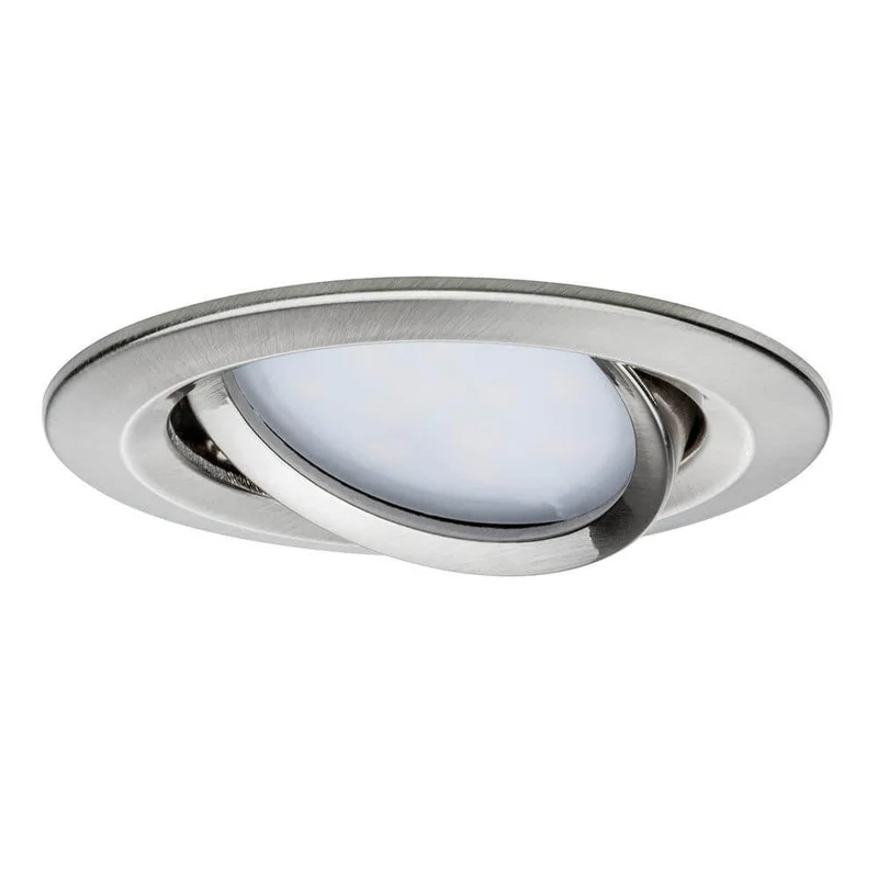 3er LED Einbauleuchten-Set Coin Slim rund Eisen dimm- & schwenkbar
