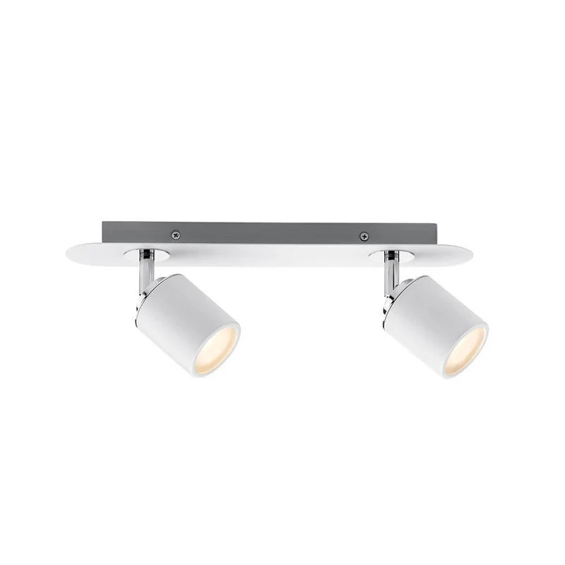 Strahler Tube 2-flammig Weiß Chrom GU10