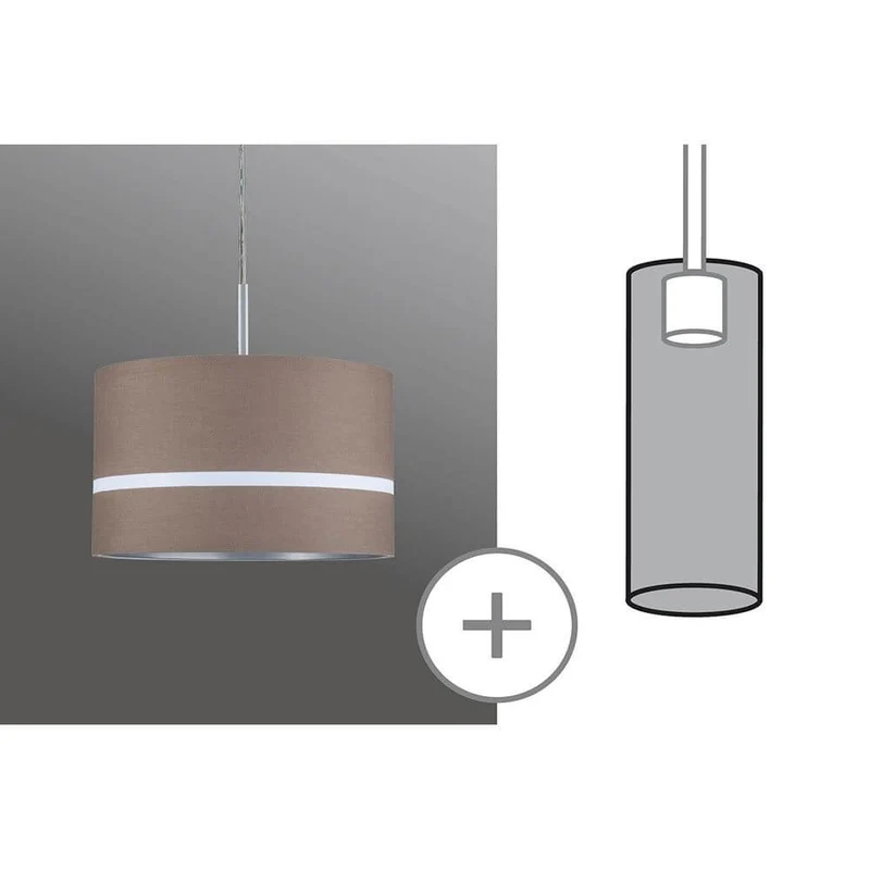 DecoSystems Stoffschirm Tessa Braun max. 50W Ø 25cm