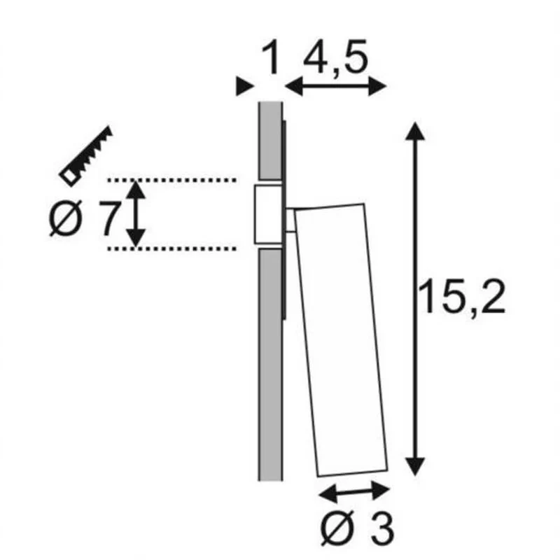 Milan Single Spot LED Deckeneinbauleuchte Weiß 7,5W 3000K