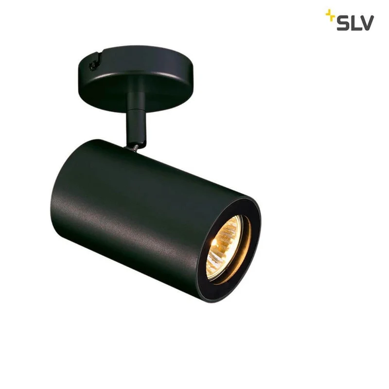 Enola B Wand- und Deckenleuchte Single Schwarz GU10 max. 50W