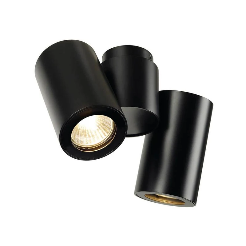Enola B Spot Double Wand- und Deckenleuchte Schwarz
