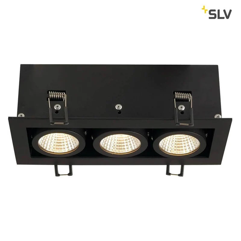 Kadux LED Triple DL Set Schwarz 38° 3000K inkl. Treiber