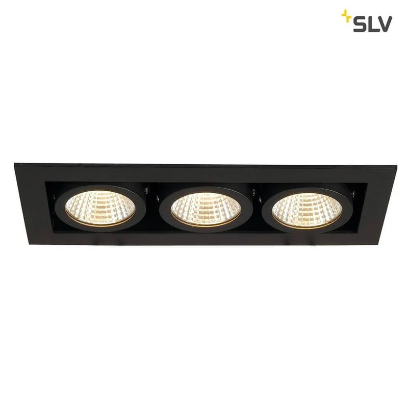 Kadux LED Triple DL Set Schwarz 38° 3000K inkl. Treiber