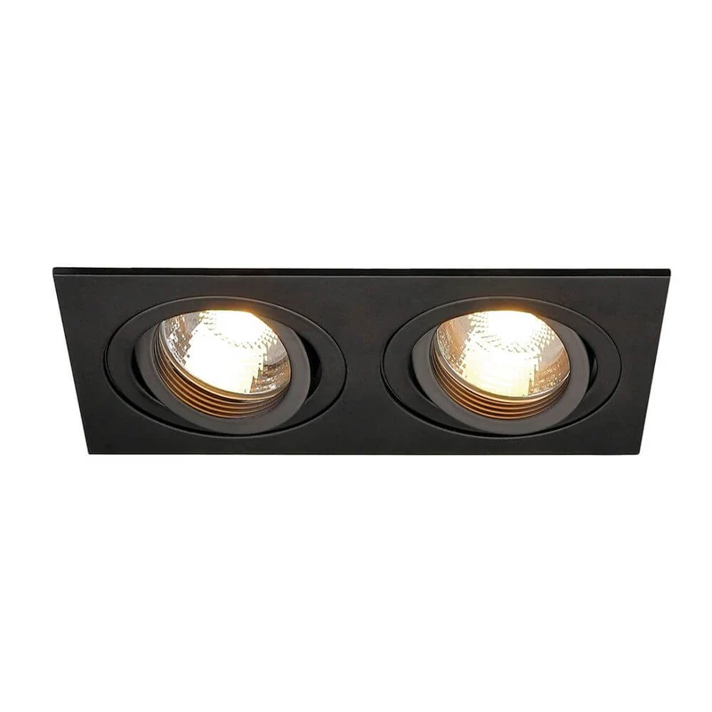 New Tria II GU10 Downlight rechteckig Schwarz