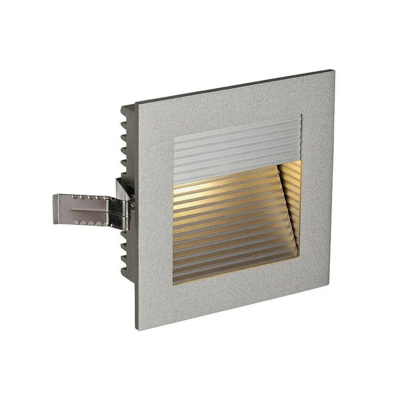 Frame Curve LED Einbauleuchte eckig silbergrau Warmweiße LED