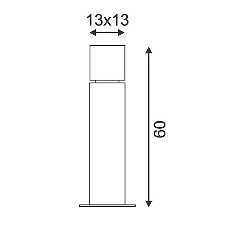 Square Pole 60 Stehleuchte eckig Edelstahl E27 max. 20W