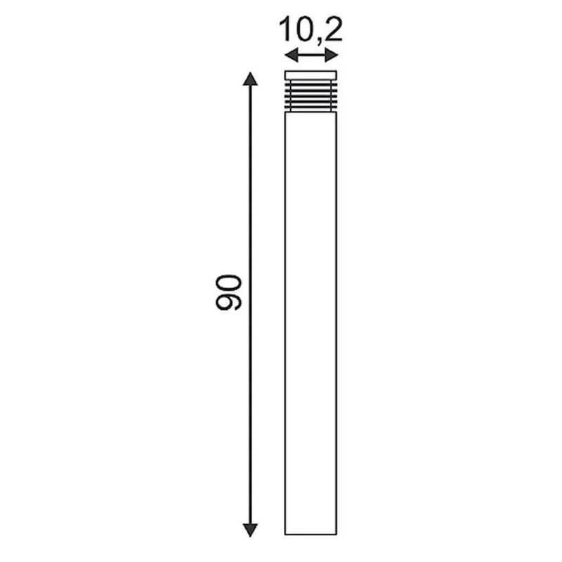 VAP SLIM 90 Stehleuchte Edelstahl gebürstet E27 max. 20W