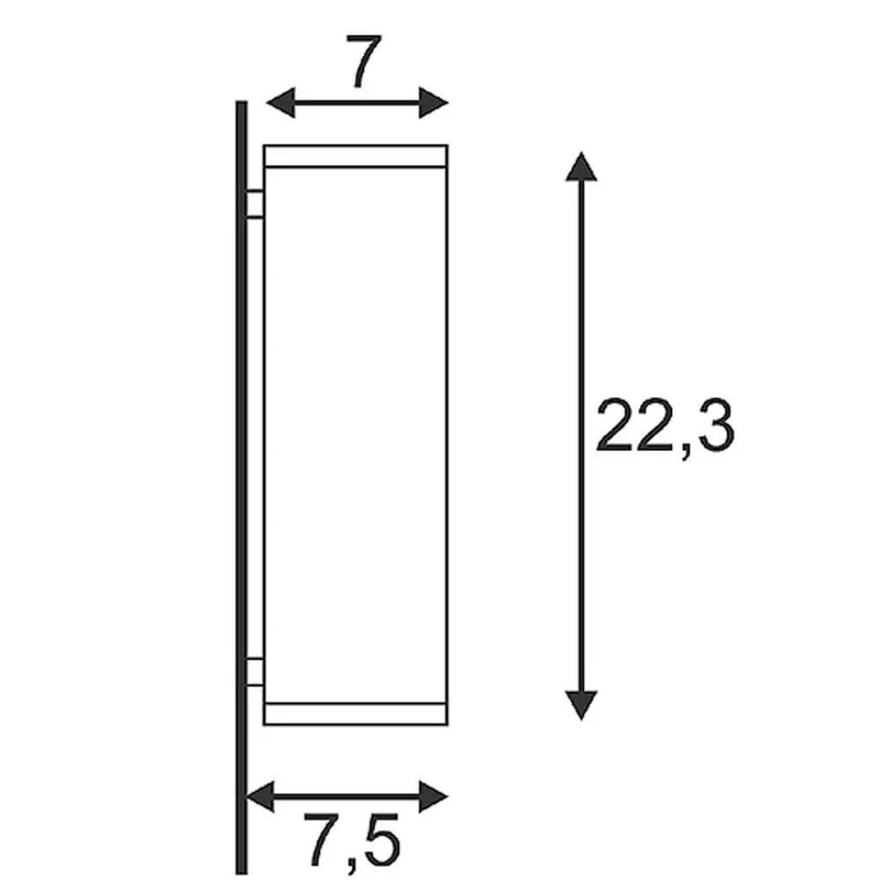 Theo Up & Down Wandleuchte eckig weiß 2xGU10 max. 2x50W