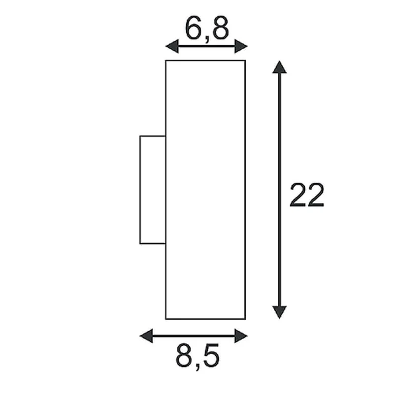Enola B Up & Down Wandleuchte weiß 2xGU10 max. 50W