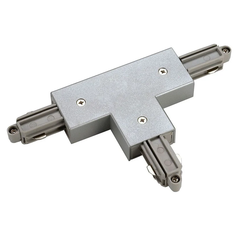 1-Phasen T-Verbinder Aufbauversion Silbergrau Erde Rechts