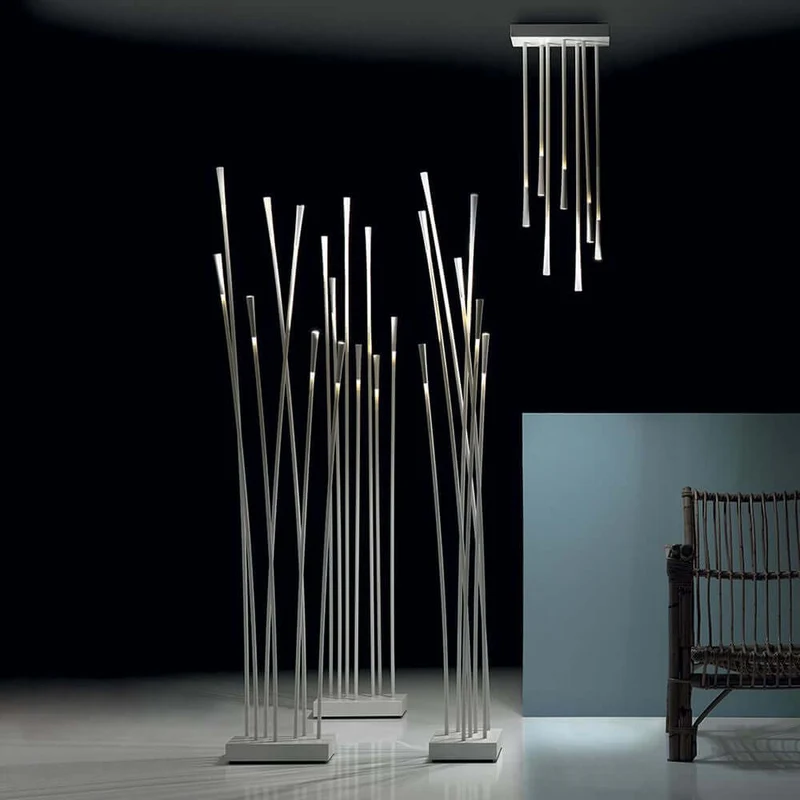 Fabbian Giunco LED-Stehleuchte Piantana 7-flammig