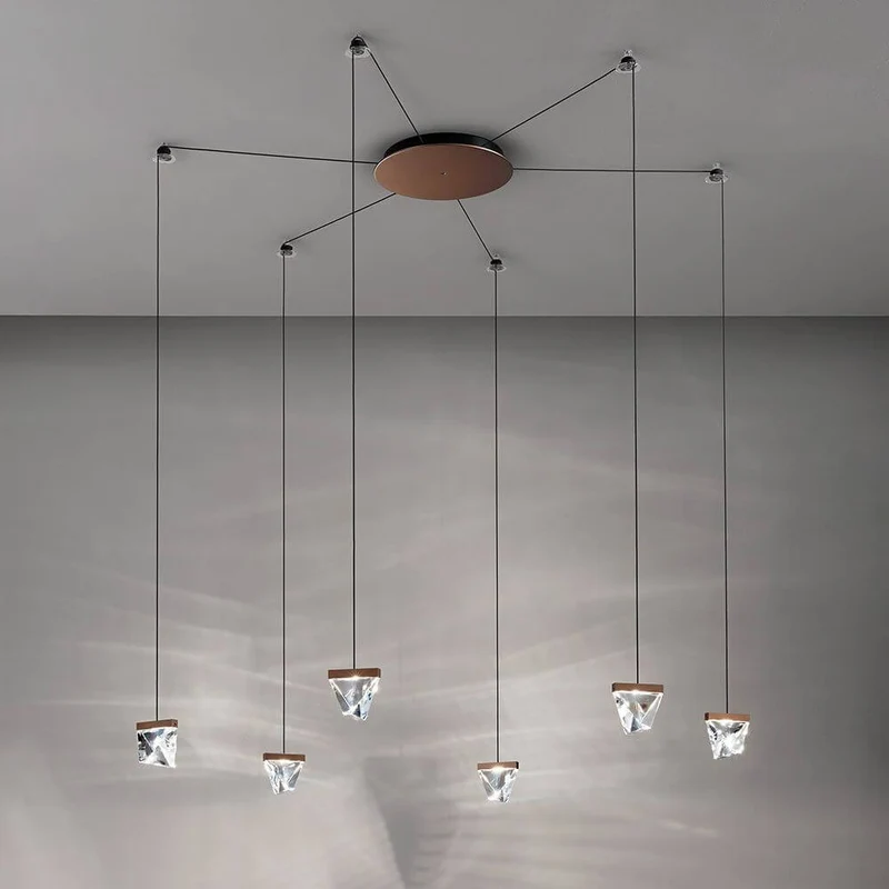 Fabbian Tripla LED-Hängelampe 6-flammig