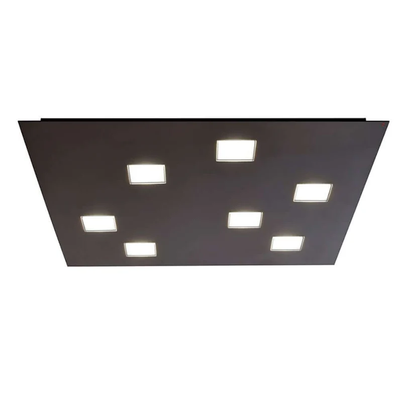 Fabbian Quarter LED-Deckenleuchte quadratisch 7-flammig