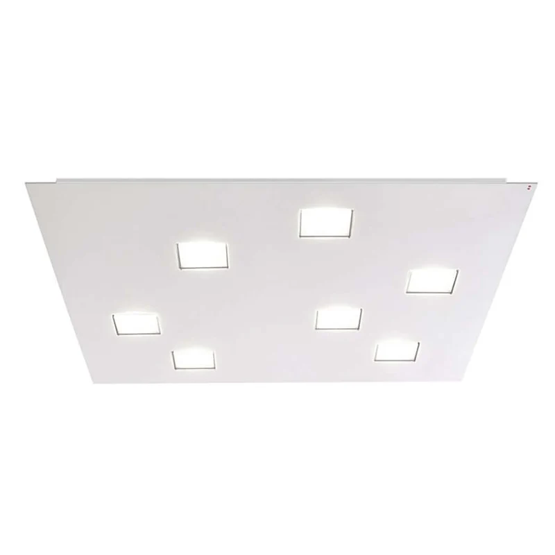 Fabbian Quarter LED-Deckenleuchte quadratisch 7-flammig