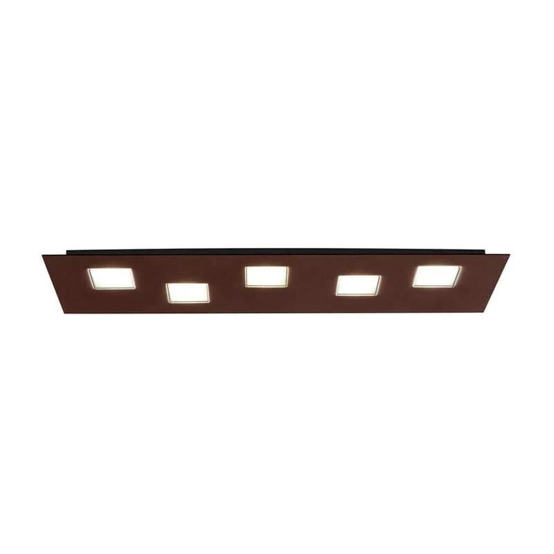 Fabbian Quarter LED-Deckenleuchte rechteckig 5-flammig