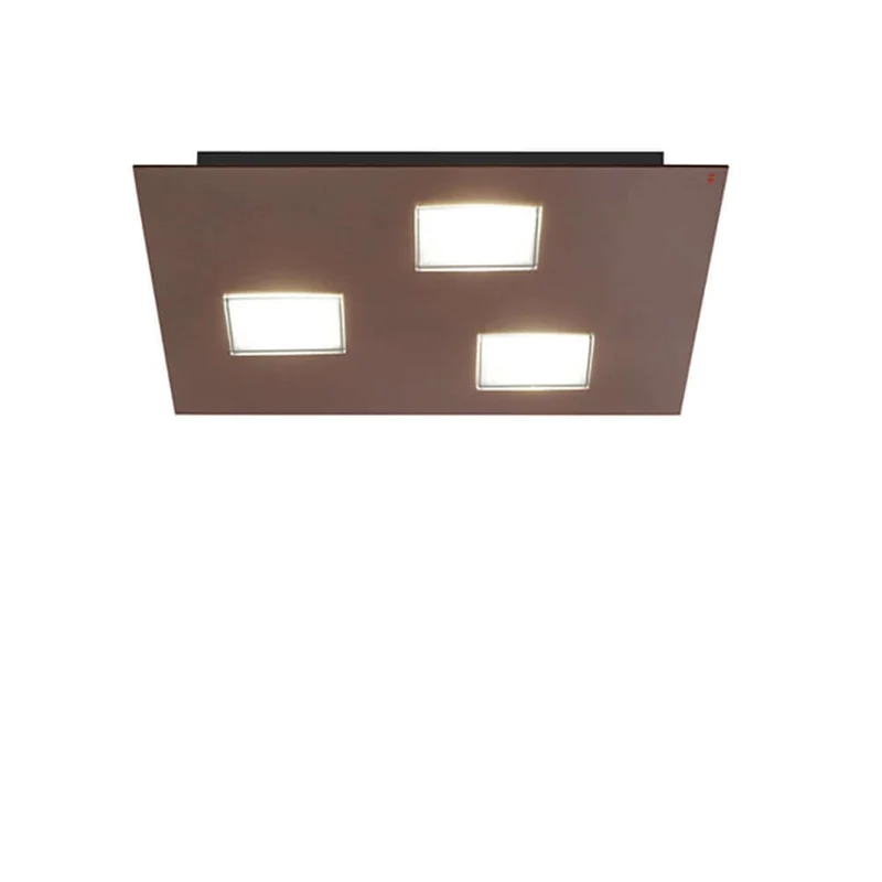 Fabbian Quarter LED-Deckenleuchte quadratisch 3-flammig