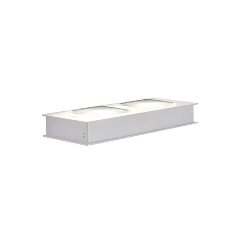 Fabbian Quarter LED-Wandleuchte rechteckig 2-flammig