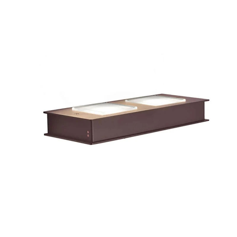 Fabbian Quarter LED-Wandleuchte rechteckig 2-flammig