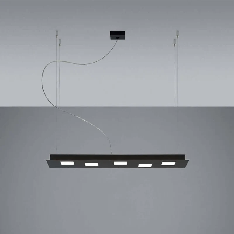 Fabbian Quarter LED-Pendelleuchte rechteckig