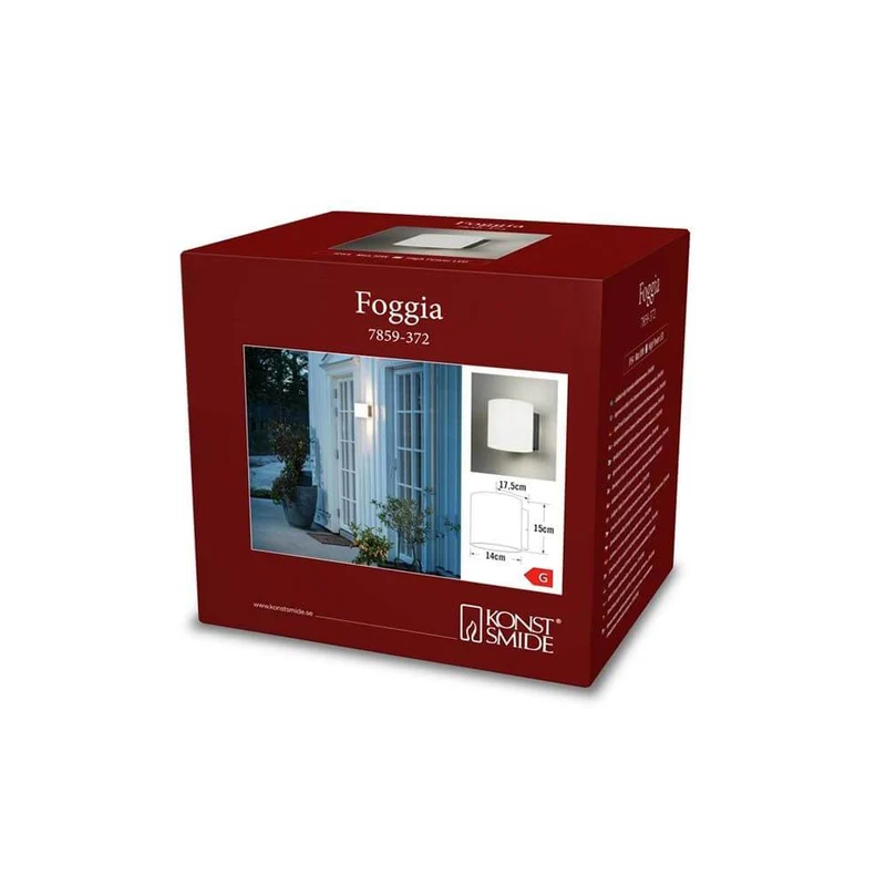 Foggia LED Außen Wandleuchte Glas