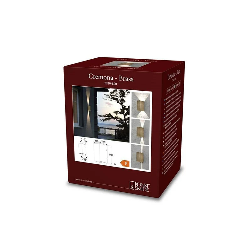 Cremona LED Messing Wandleuchte