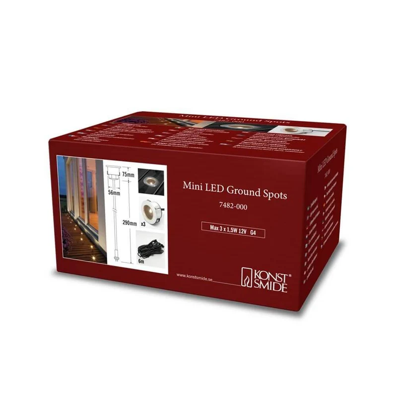 Mini Einbaustrahler 3er-Set Edelstahl