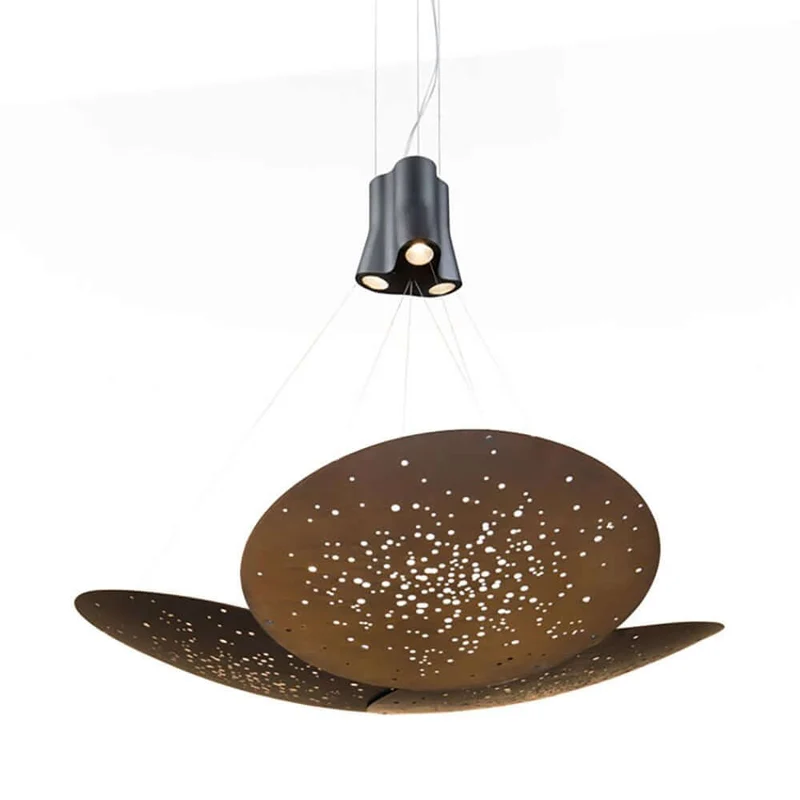Fabbian Lens LED-Pendelleuchte 3-flammig Big