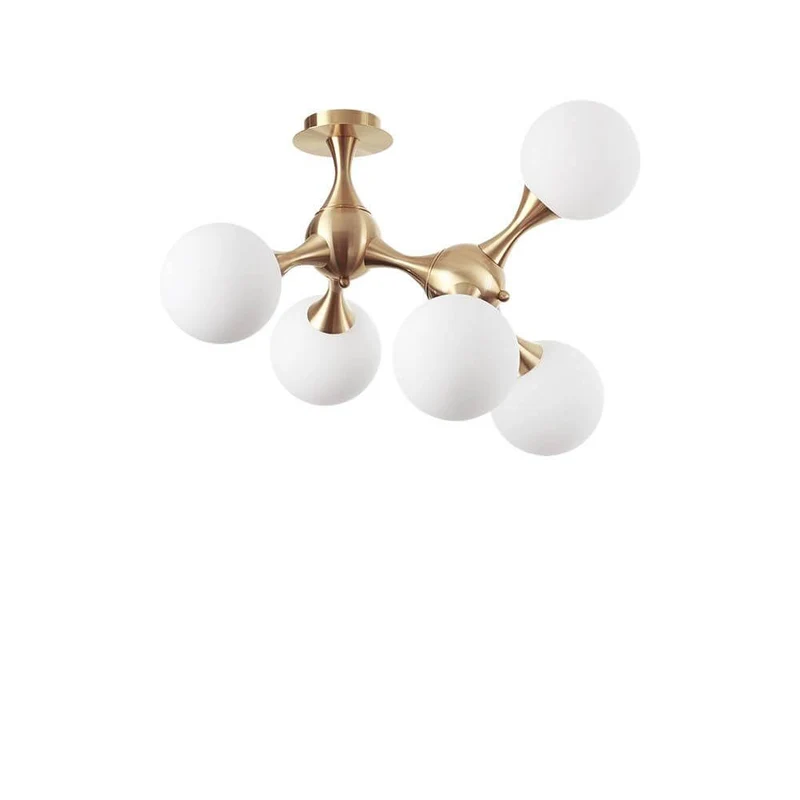 Nodi Deckenleuchte 5-flammig Messing-Satin