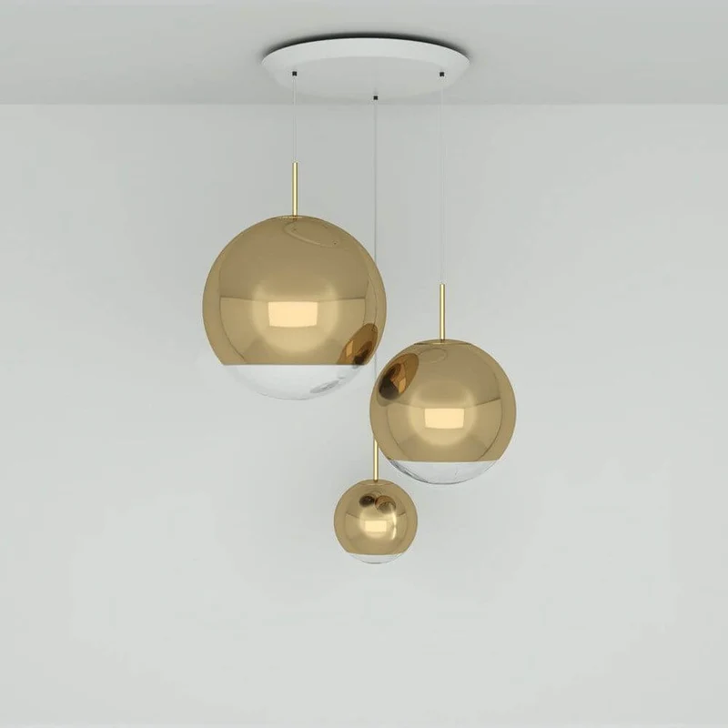 Tom Dixon Mirror Ball 3er Mobile Galerieleuchte