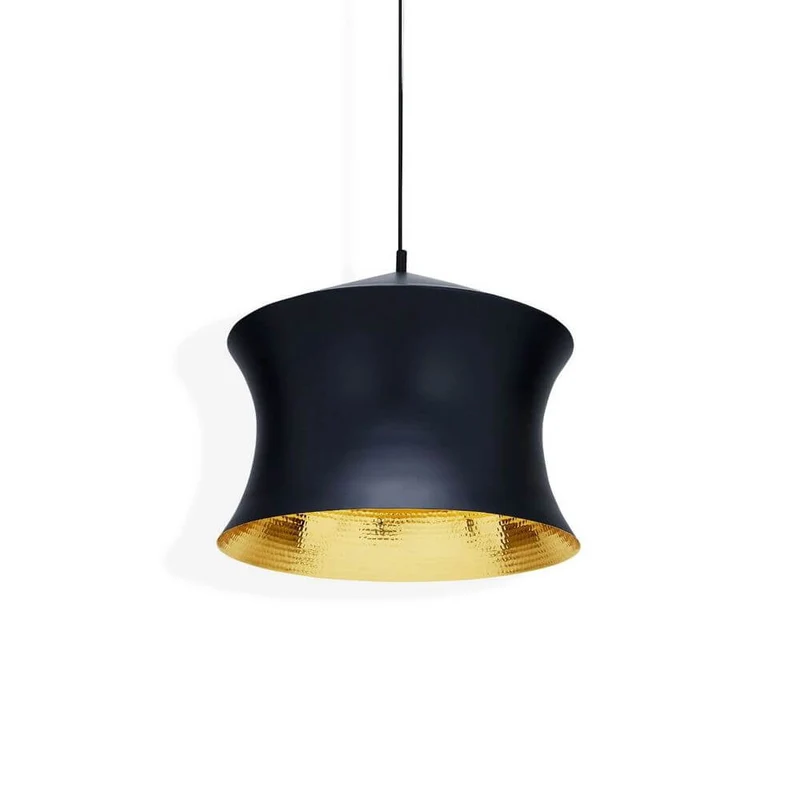 Tom Dixon Beat Waist LED Pendelleuchte Schwarz, Goldfarben