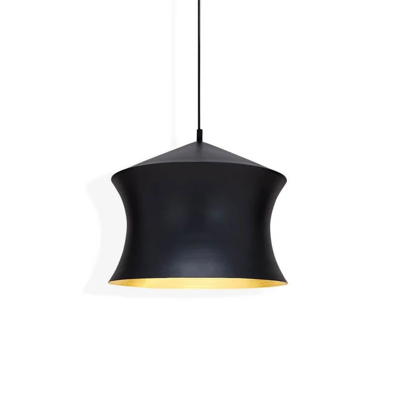 Tom Dixon Beat Waist LED Pendelleuchte Schwarz, Goldfarben