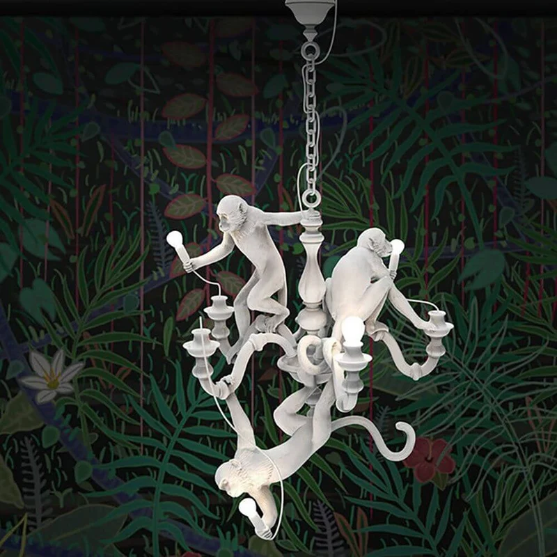 Seletti Monkey Kronleuchter Ø 80cm Pendelleuchte mit 3 Affen