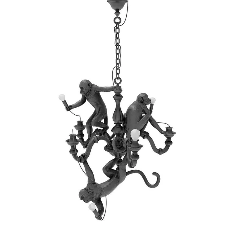 Seletti Monkey Kronleuchter Ø 80cm Pendelleuchte mit 3 Affen