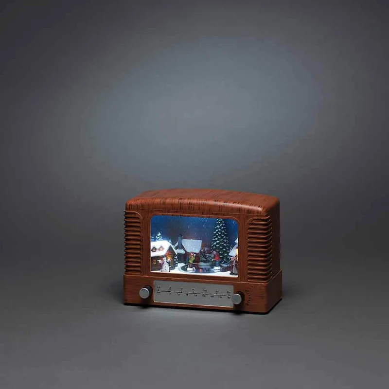 LED Dekoleuchte Radio mit Musik batteriebetrieben