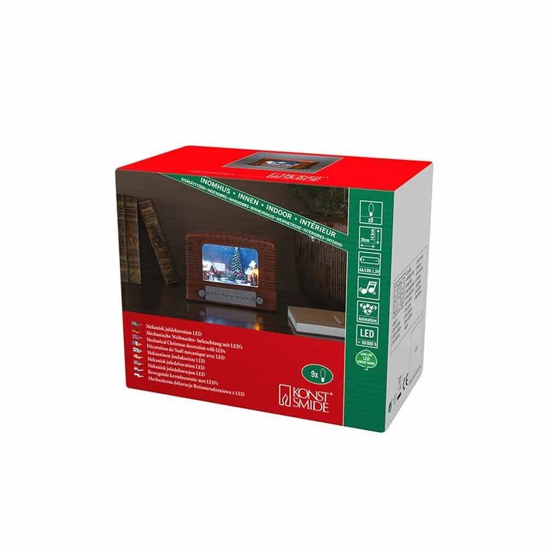 LED Dekoleuchte Radio mit Musik batteriebetrieben