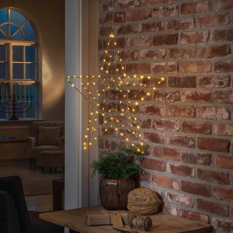 Weihnachtlicher LED Stern mit 112 Lichtpunkten IP20