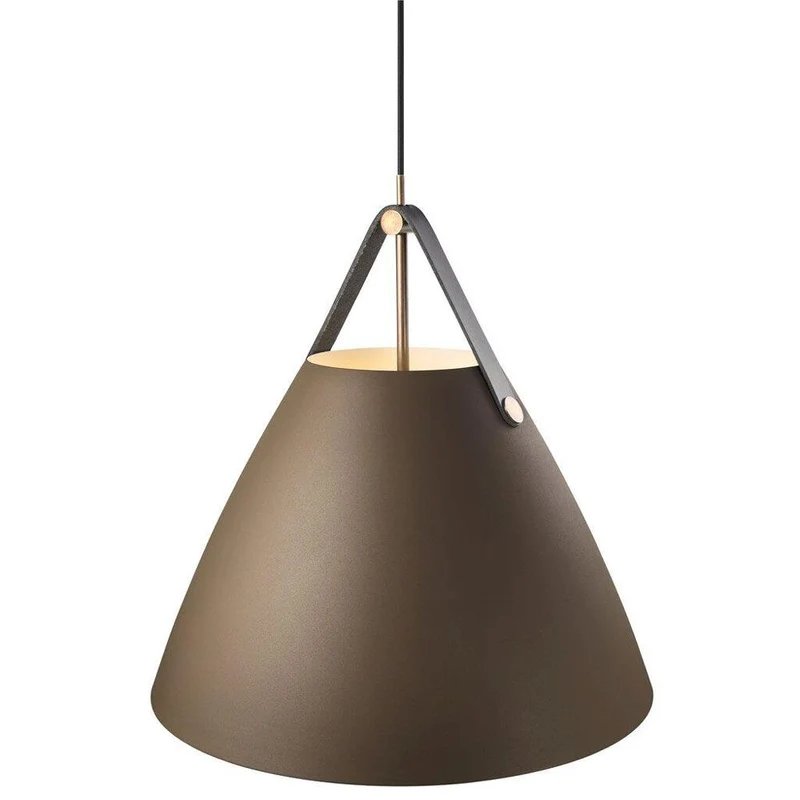 Strap 48 Hängeleuchte Ø 48cm mit 2 Lederriemen Beige