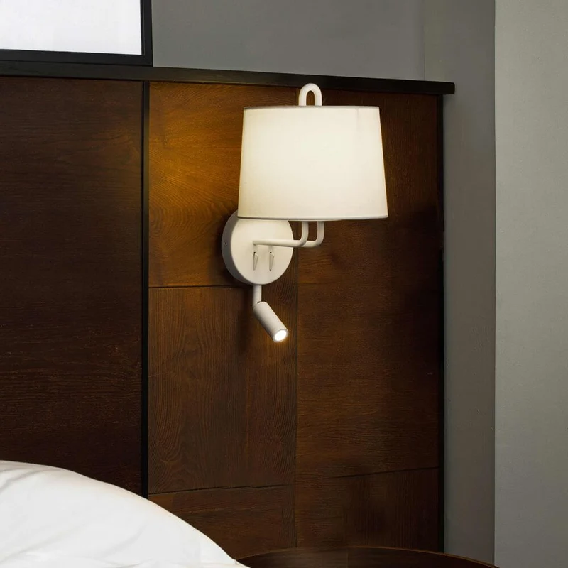 Montreal Wandleuchte mit LED-Lesearm (ohne Schirm)