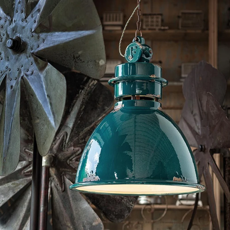 Ferroluce Keramik-Hängeleuchte Industrial