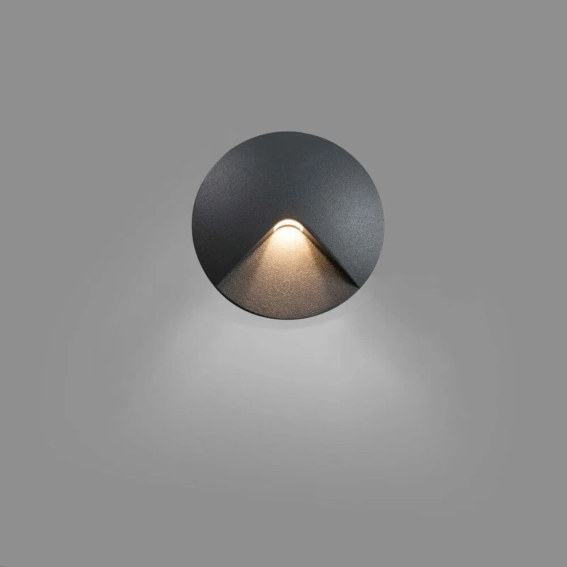 LED Wand-Einbauleuchte UVE 3000K IP44 Dunkelgrau