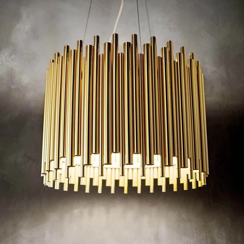 Pendelleuchte Pan 5-flg. Goldfarben, Klar