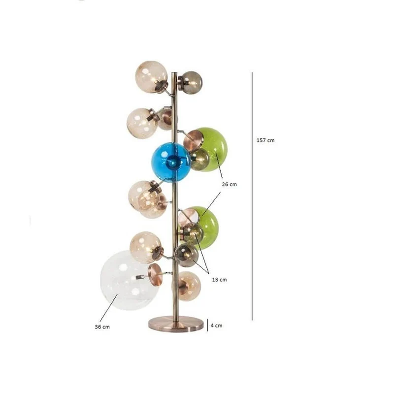 Kugel-Stehleuchte Balloon Colore 160cm