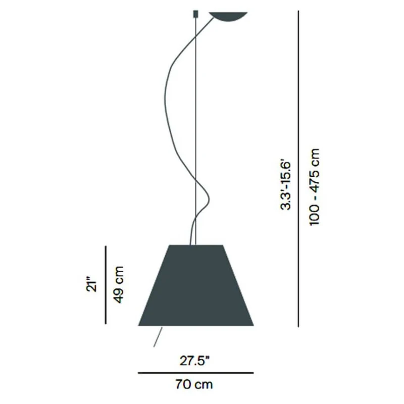 Luceplan Hängeleuchte Grande Costanza Ø 70cm