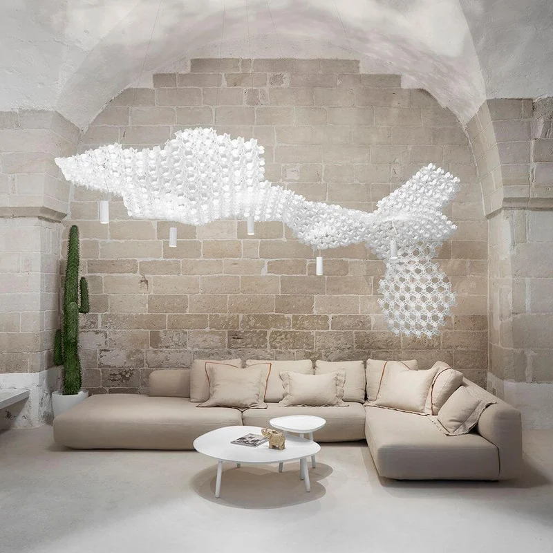 Slamp Nuvem Canopy Baldachin für 6 Anschlüsse Weiß