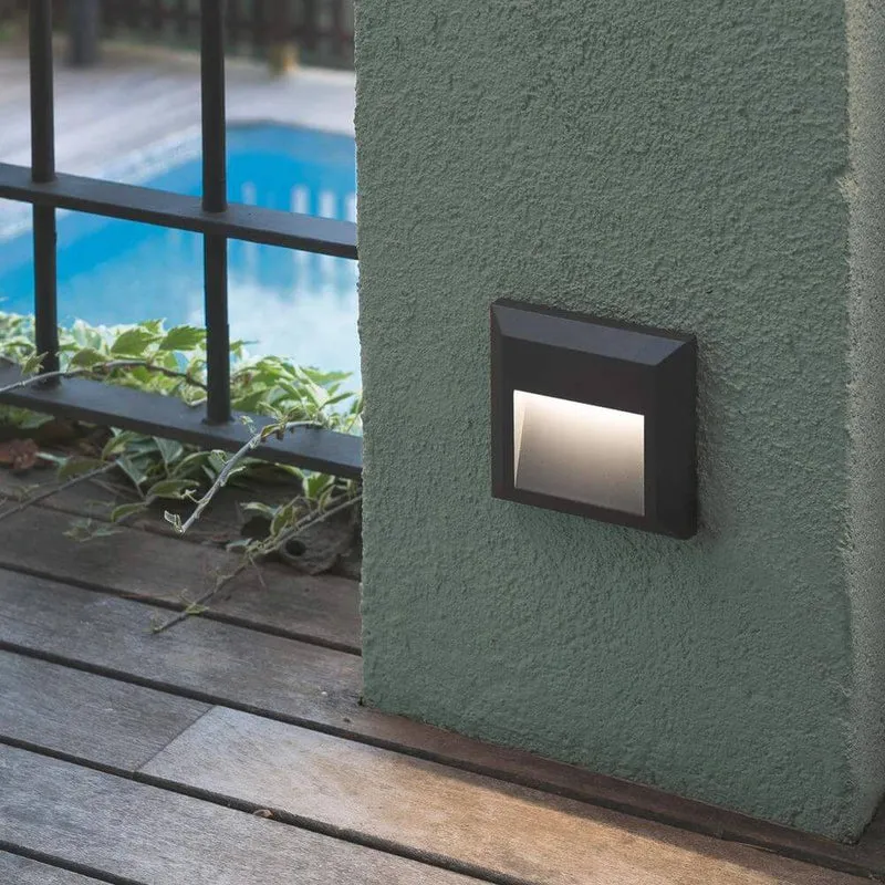 LED Aufbauleuchte GRANT-R 3000K IP65 Dunkelgrau Salzwasserfest