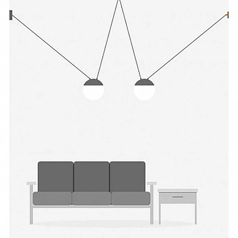 3er-Hängeleuchte Mine Space Weiß